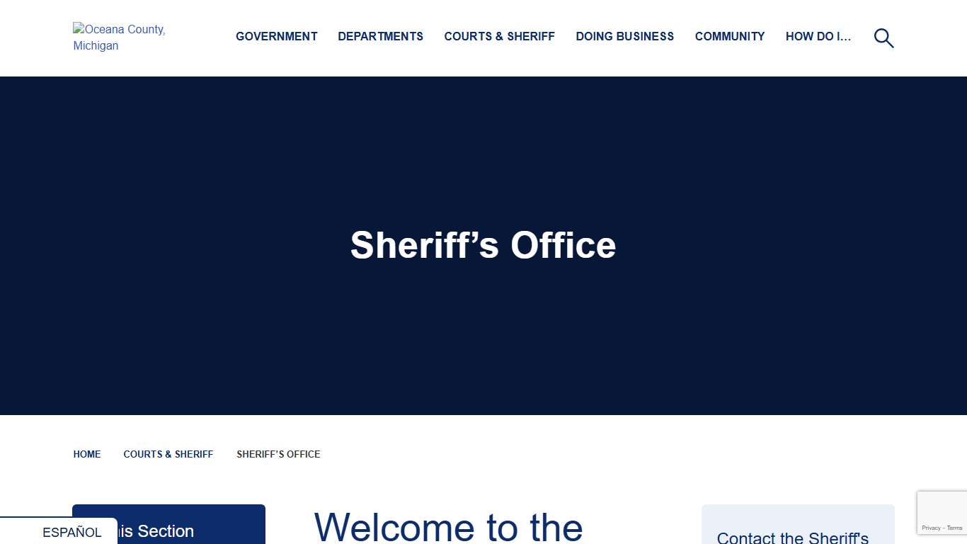 Sheriff’s Office - Oceana County Michigan